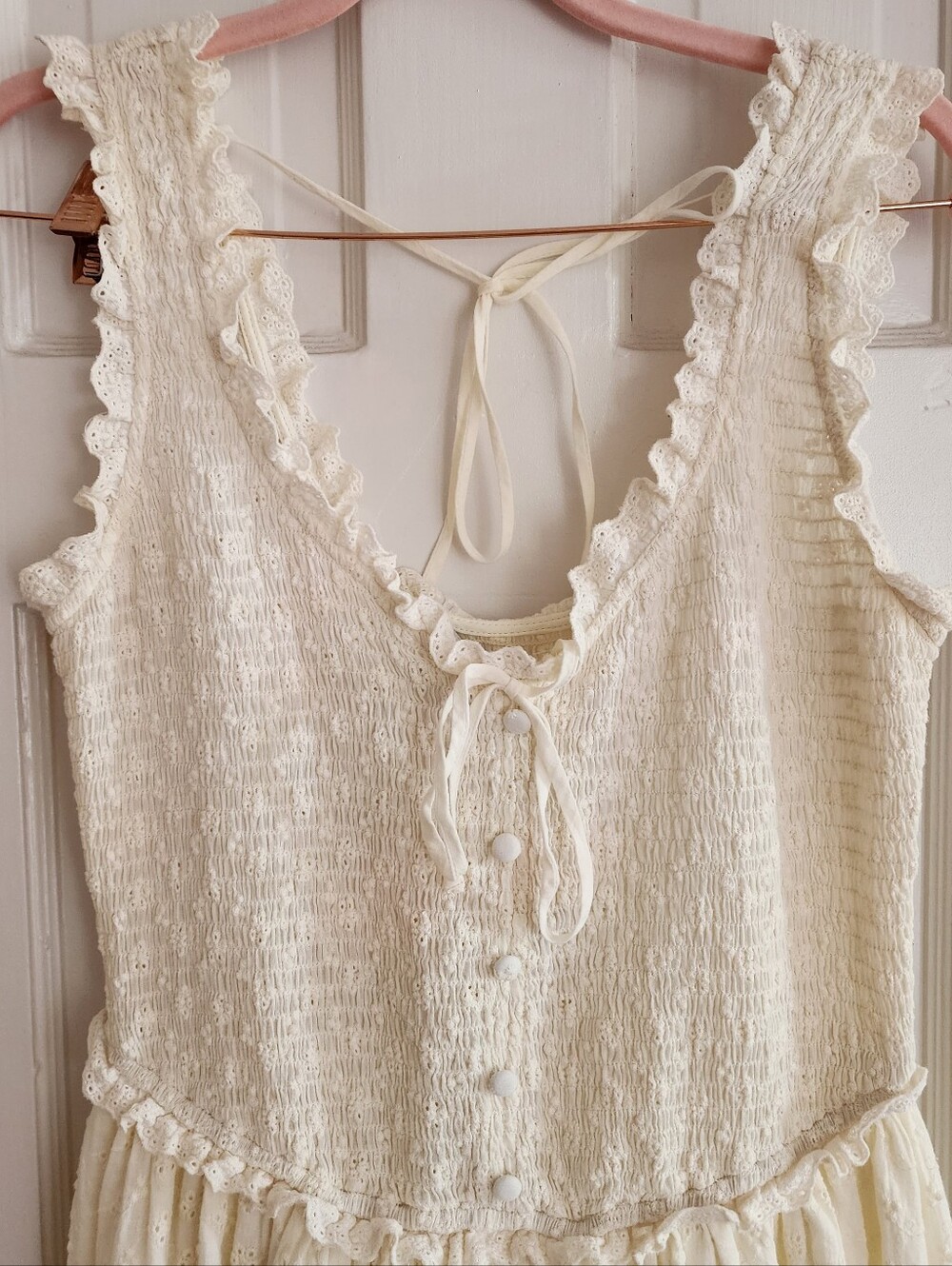 Moon River Eyelet Midi Dress - Picture 2 of 9